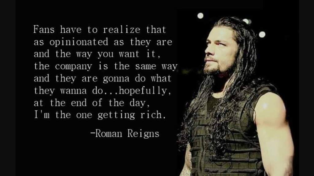 Roman Reigns Getting Rich quote